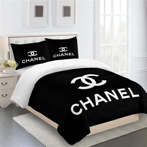 red and black chanel comforter|Chanel Bedding .